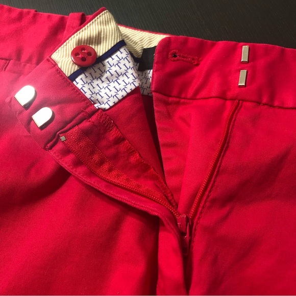 TALBOTS Curvy The Perfect Crop Pants Red Pink Sz 16 - Picture 7 of 12